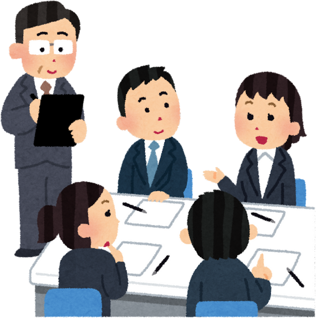 Illustration of Job Interview with Group Discussion